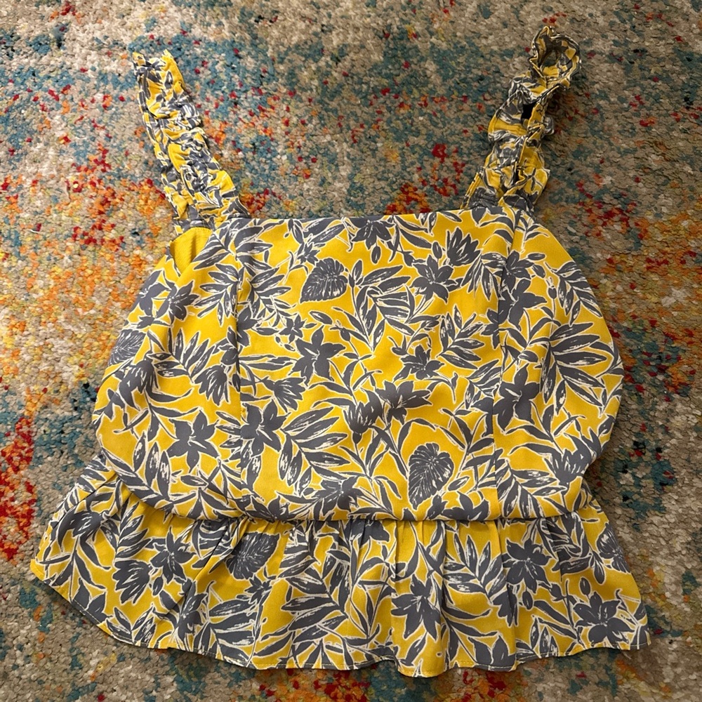 Summer Floral Cropped Blouse
